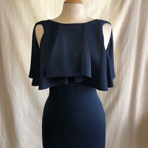 Topshop Navy Cape Mini Dress